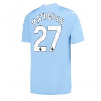 Fotballdrakt Herre Manchester City Matheus Nunes #27 Hjemmedrakt 2023-24 Kortermet